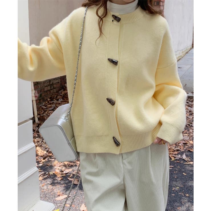 韓国風トグルボタンニットカーディガン秋冬 | Miniministore | 詳細画像7 