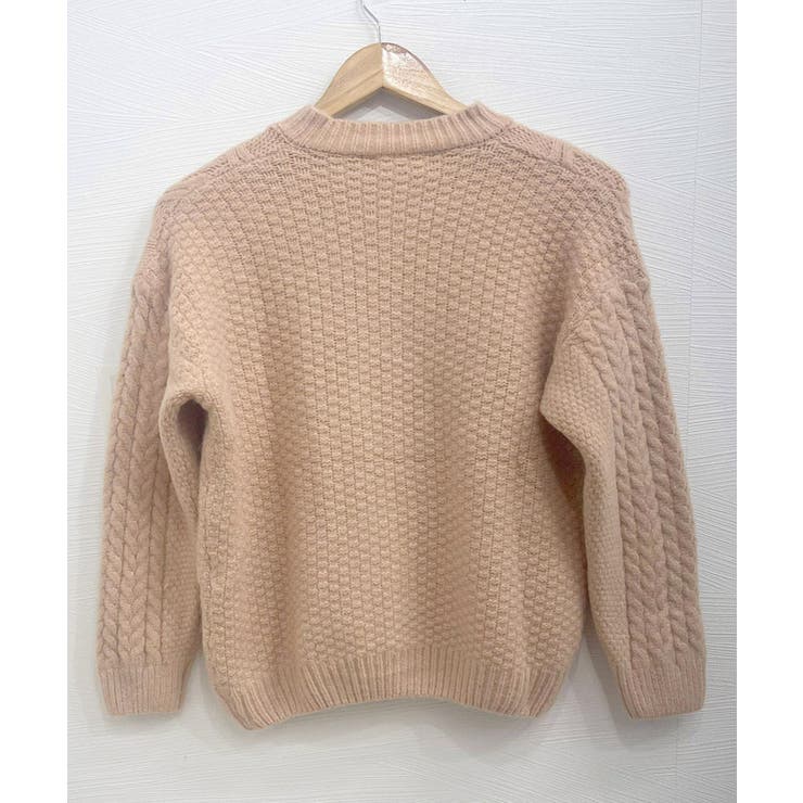 暖かいケーブル編みニットカーディガン秋冬 | Miniministore | 詳細画像14 