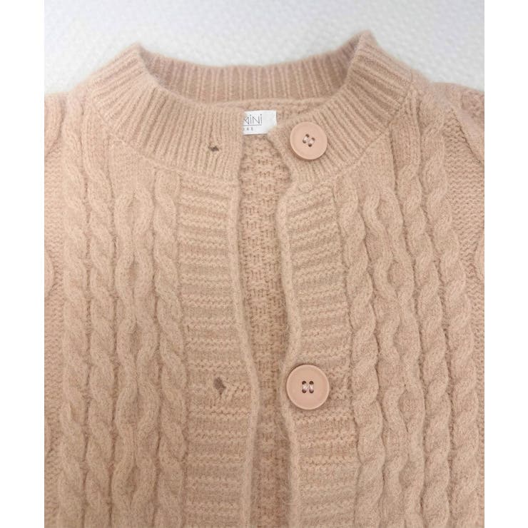暖かいケーブル編みニットカーディガン秋冬 | Miniministore | 詳細画像16 