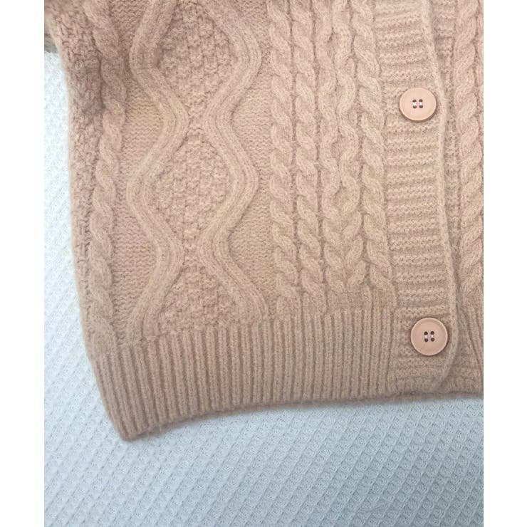 暖かいケーブル編みニットカーディガン秋冬 | Miniministore | 詳細画像18 