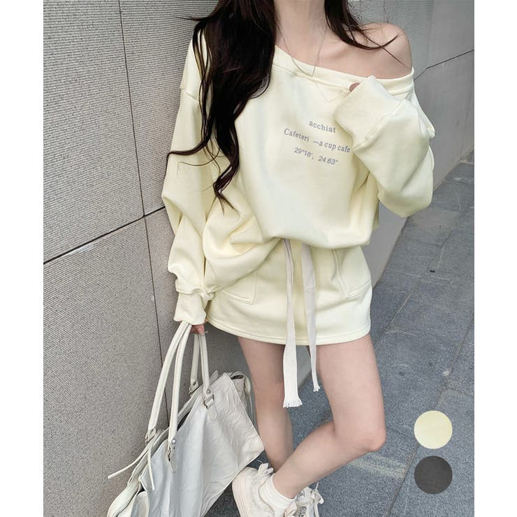 英字ロゴスウェットセットアップ大人可愛い | Miniministore | 詳細画像1 