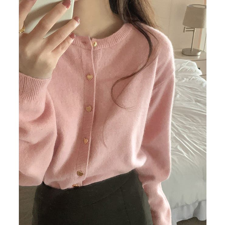 ピンク | ニットカーディガン レディース 韓国風 | SUNSHINE CLOSET