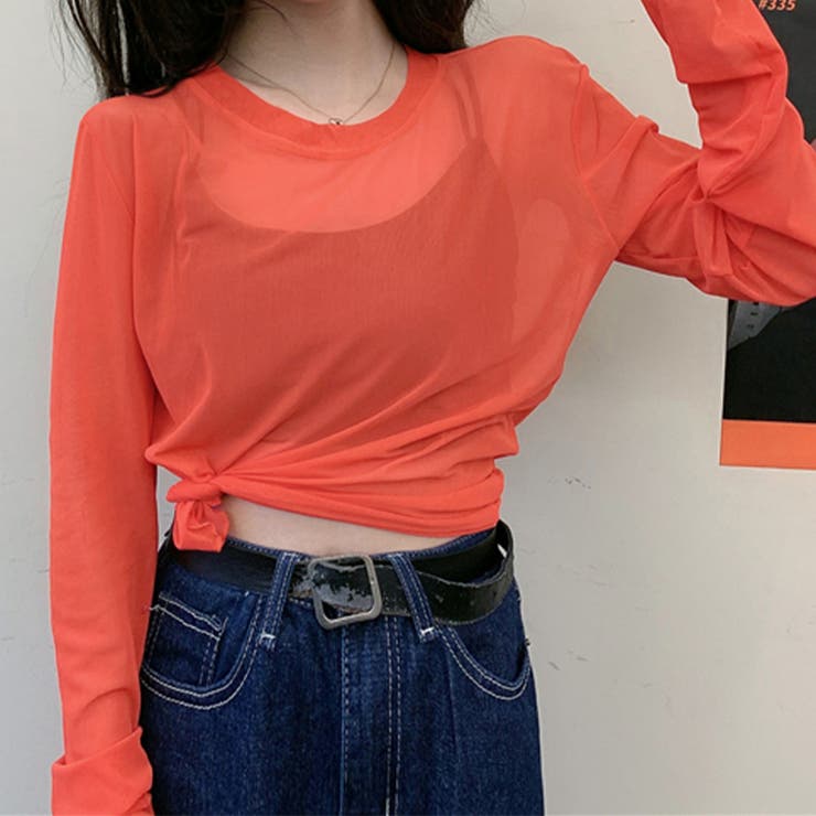 オレンジレッド | 大人気 トップス レディース 長袖 | Miniministore