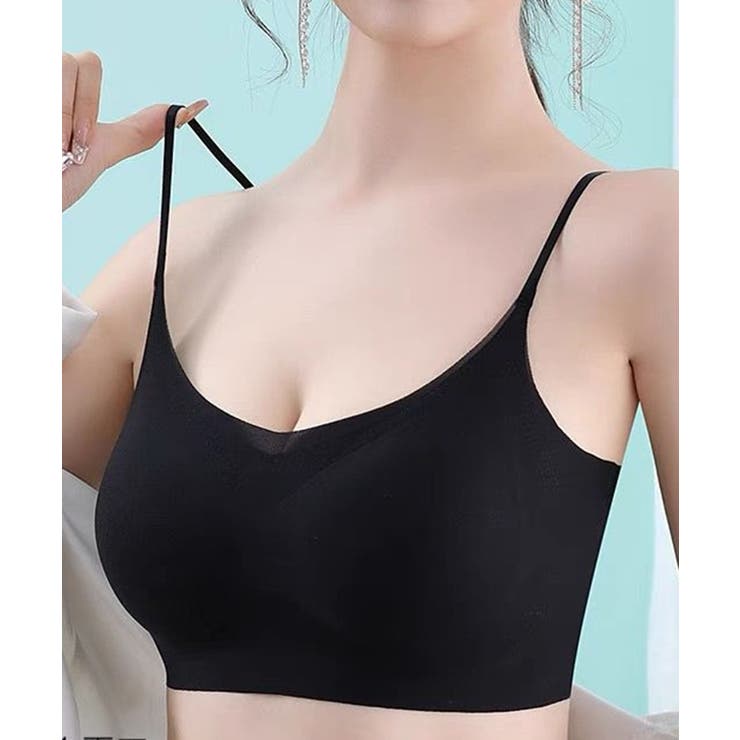 ブラック | シームレス通気 ノンワイヤーブラ 5色 | SUNSHINE CLOSET