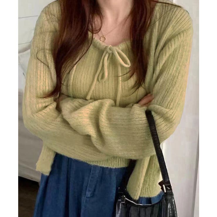 ライトカーキ | ニットカーディガンキャミソール2点セット | SUNSHINE CLOSET