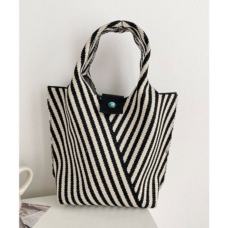 ブラック | ストライプニットバッグ ミニバッグ | Miniministore