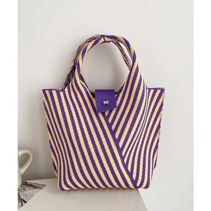 ストライプニットバッグ ミニバッグ [品番：II000011618]｜Miniministore（ミニミニストア）のレディースファッション通販｜SHOPLIST（ショップリスト）