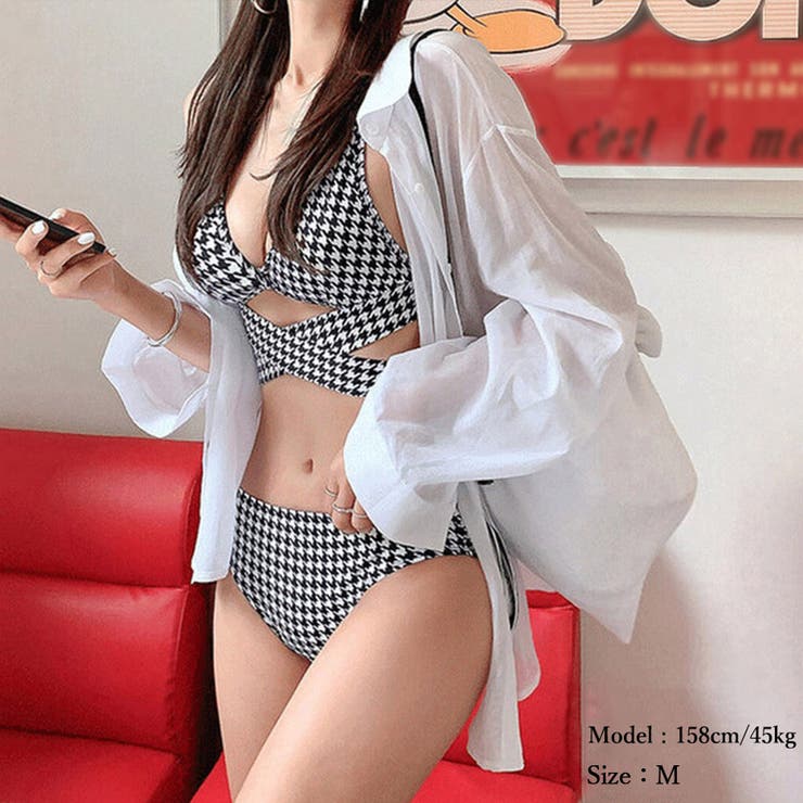 水着 千鳥柄 バックリボン スイムウェア | Miniministore | 詳細画像7 