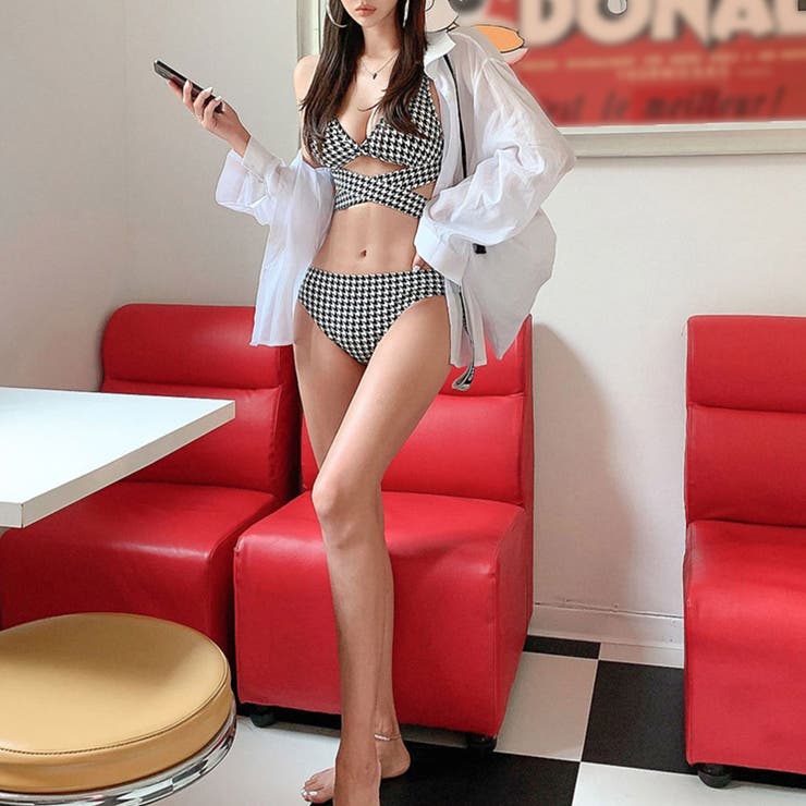 水着 千鳥柄 バックリボン スイムウェア | Miniministore | 詳細画像8 