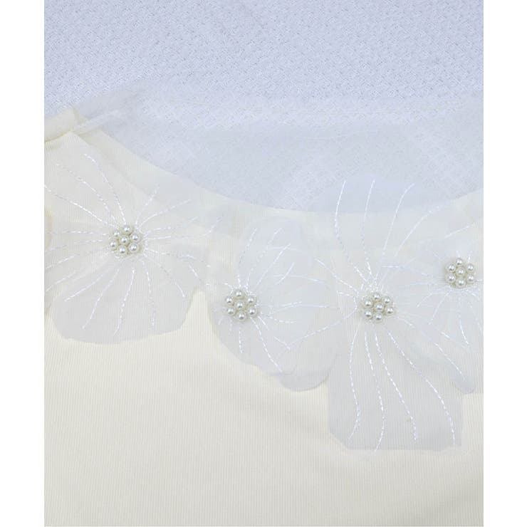 花柄装飾 長袖 リブトップス 韓国風 | Miniministore | 詳細画像19 