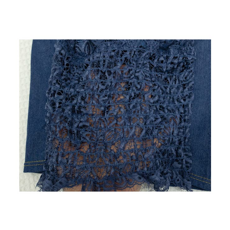 デニム風キャミ ビスチェ バックレース | Miniministore | 詳細画像17 