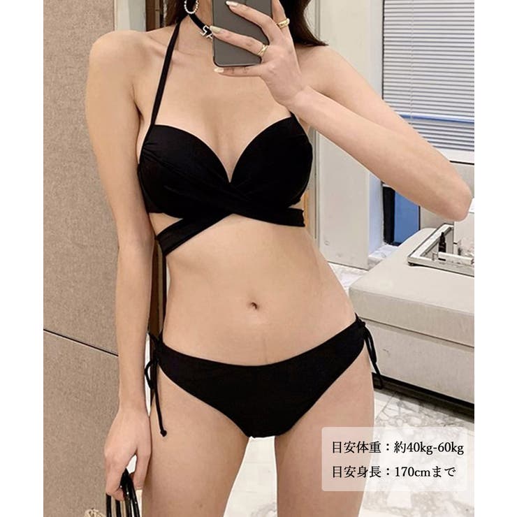 RESELVESバックリボンビキニ バックリボン ホルターネック水着 ビキニ[品番：II000011829