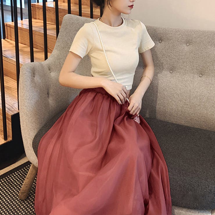 2点セットアップ Tシャツ スカート[品番：II000010606]｜Miniministore