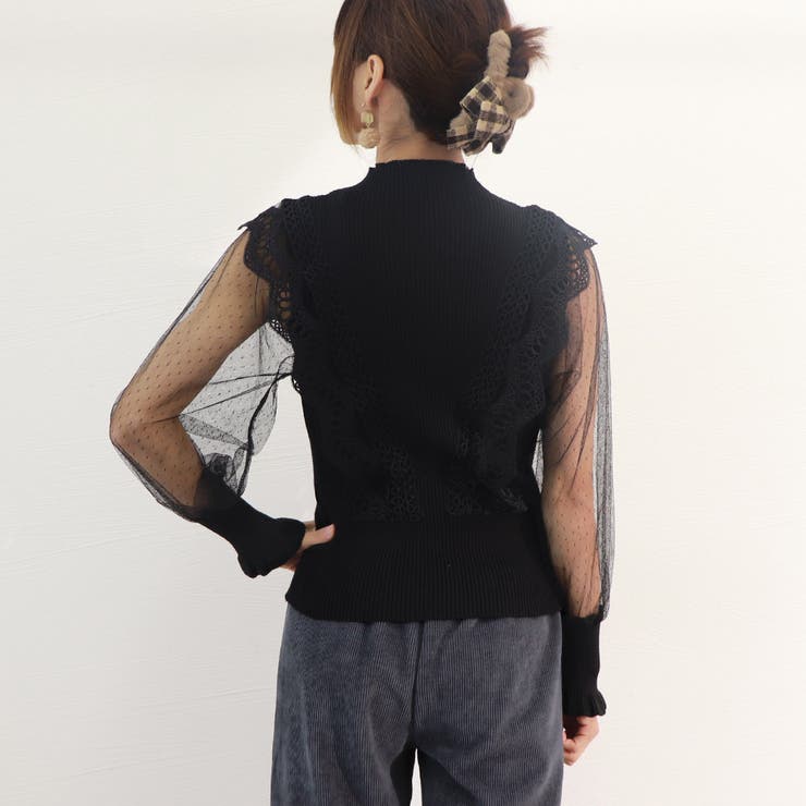 ブラウストップス プルオーバー 異素材 オフィスカジュアル | Miniministore | 詳細画像14 