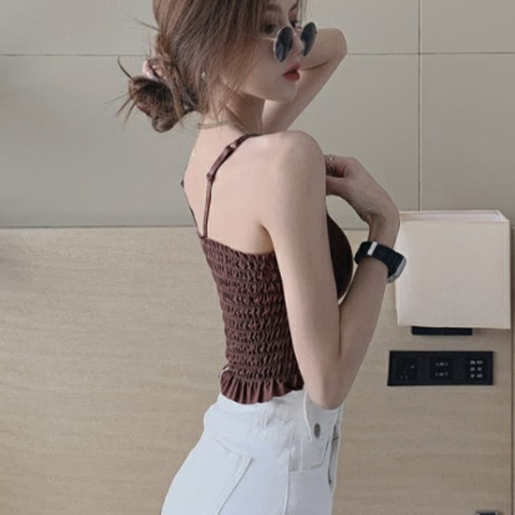 シンプル 無地 カップ付キャミソール | Miniministore | 詳細画像12 