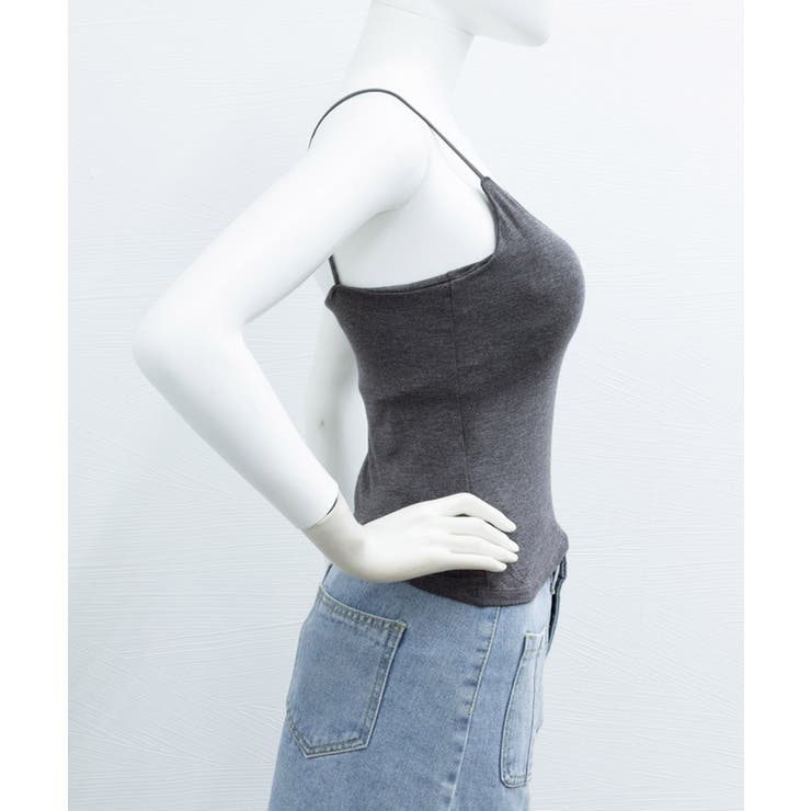 カップ付き Uネックキャミソール 韓国風 | Miniministore | 詳細画像9 