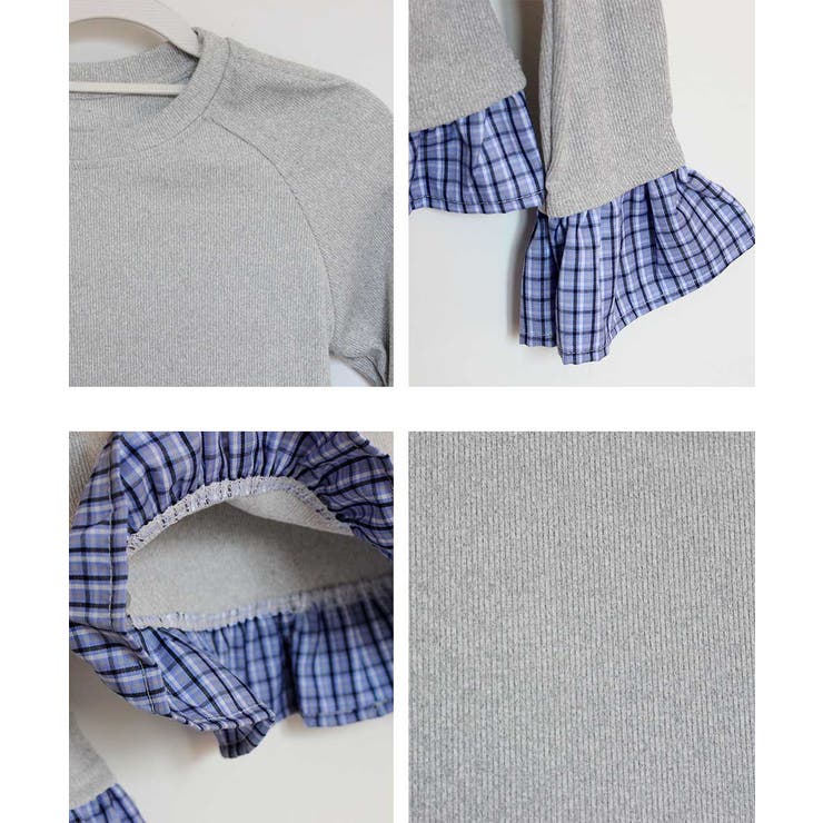 フェイク レイヤード 袖フリル トップス | Miniministore | 詳細画像14 