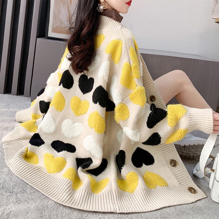 配色 ニットカーディガン レディース | Miniministore | 詳細画像9 