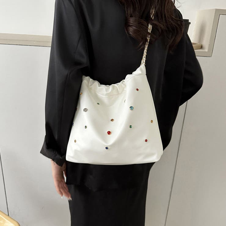 チェーンショルダーバッグ ビジュー巾着鞄 | Miniministore | 詳細画像11 