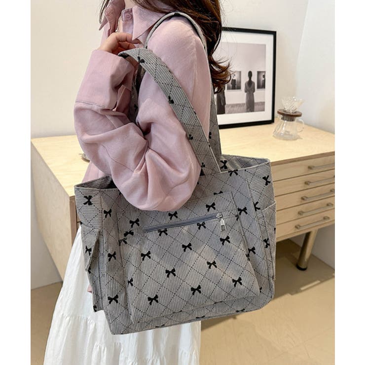 コーデュロイ マルチポケットトートバッグ | Miniministore | 詳細画像2 