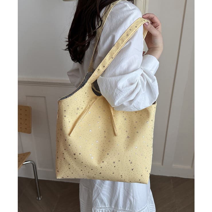 きらめく星柄 リボントートバッグ 軽量 | Miniministore | 詳細画像13 