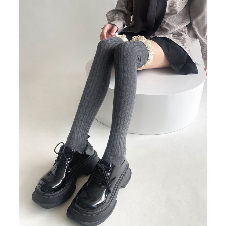 ニーハイソックス レース切り替え 靴下 | Miniministore | 詳細画像10 