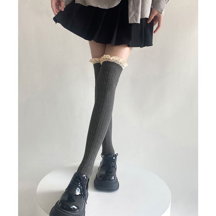 ニーハイソックス レース切り替え 靴下 | Miniministore | 詳細画像11 