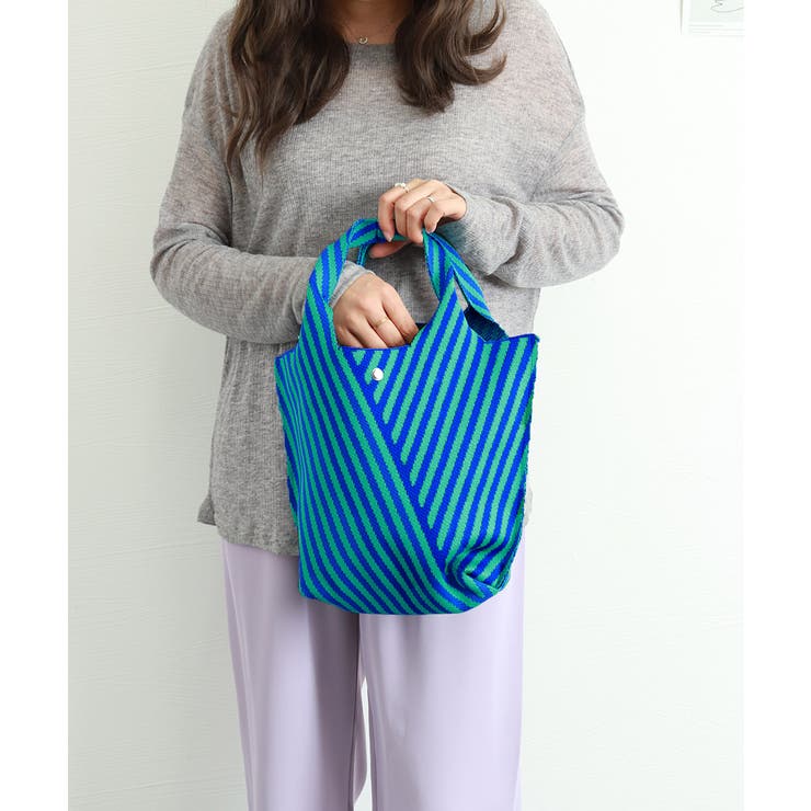 ストライプニットバッグ ミニバッグ | Miniministore | 詳細画像6 