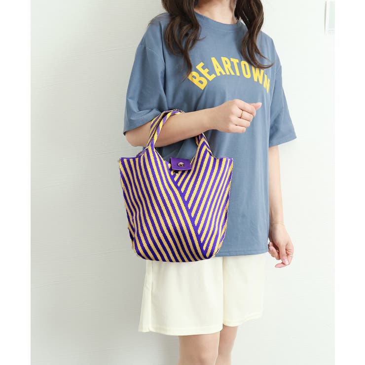 ストライプニットバッグ ミニバッグ | Miniministore | 詳細画像7 