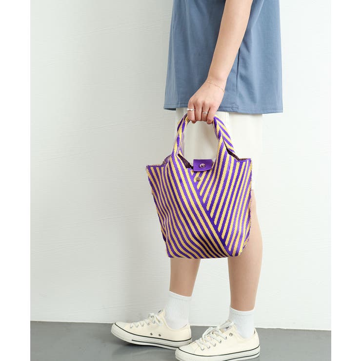 ストライプニットバッグ ミニバッグ | Miniministore | 詳細画像8 