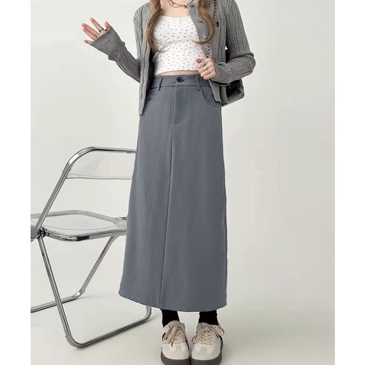 ハイウエストスリットロングスーツスカート | Miniministore | 詳細画像6 