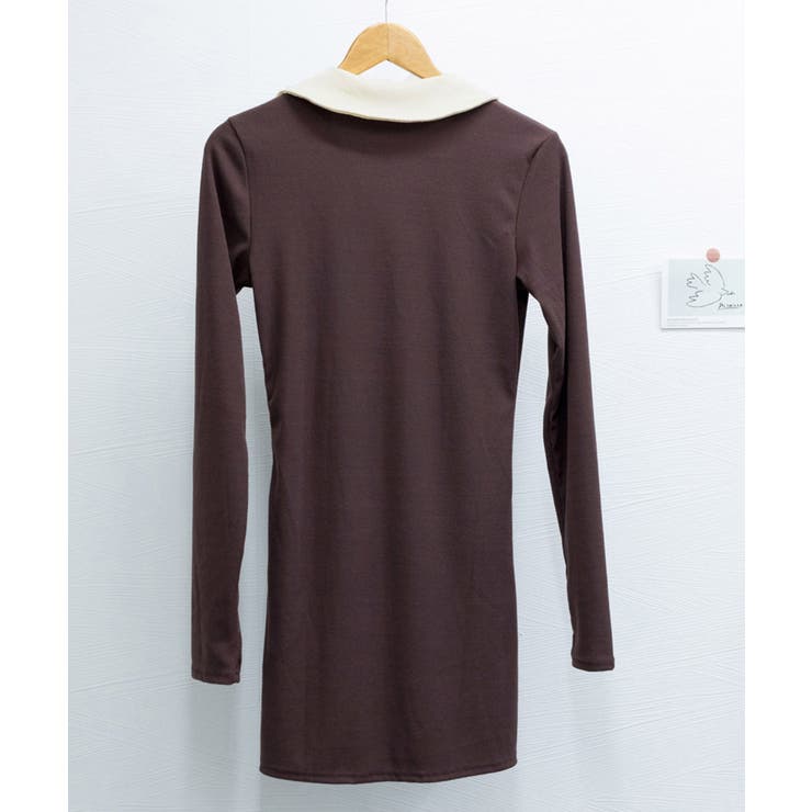 配色リブポロワンピース レディース | Miniministore | 詳細画像15 