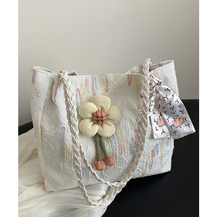 スカーフ付き 大容量トートバッグ 韓国風 | Miniministore | 詳細画像10 