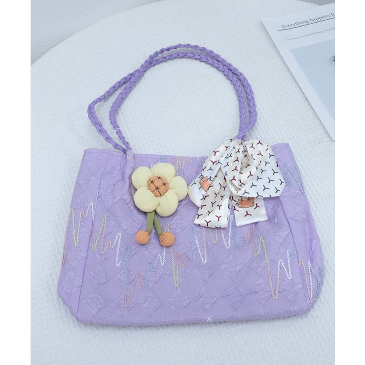 スカーフ付き 大容量トートバッグ 韓国風 | Miniministore | 詳細画像12 