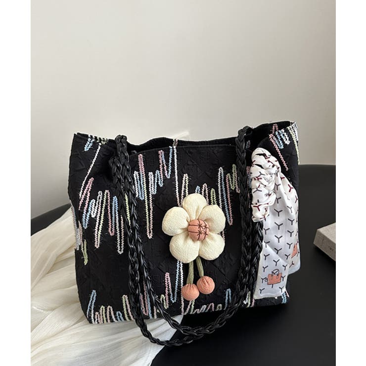 スカーフ付き 大容量トートバッグ 韓国風 | Miniministore | 詳細画像9 