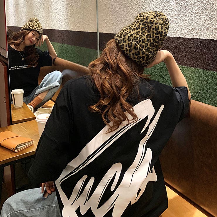 ブラック | Tシャツ レディース 春夏 半袖 ロゴ | Miniministore