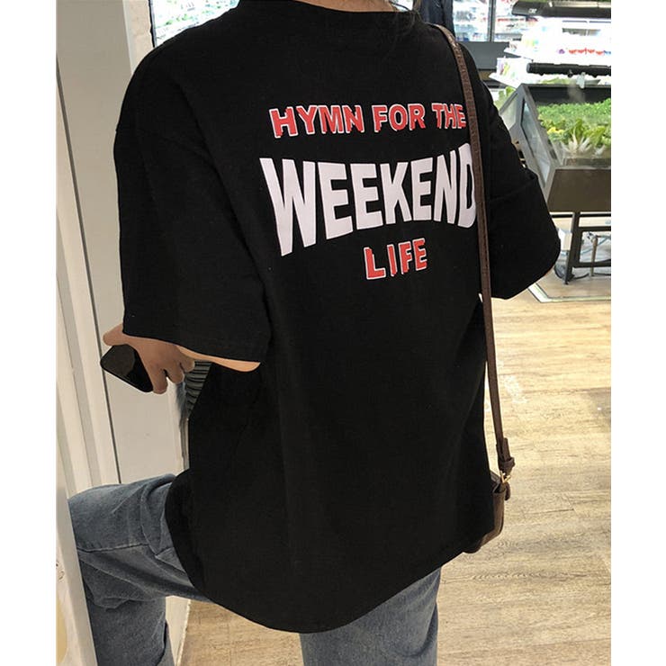 ブラック | プリントTシャツ 半袖 新作 韓国風夏服 | Miniministore