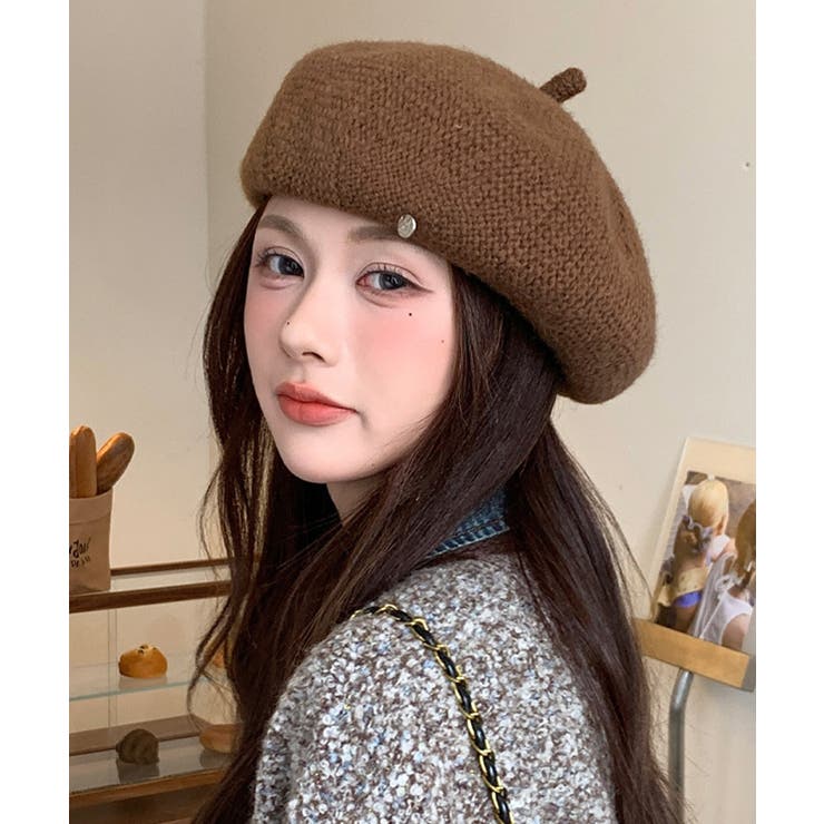 ブラウン | レディース ベレー帽 秋冬 飾り | SUNSHINE CLOSET