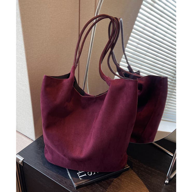 ワインレッド | トートバッグ 肩掛けバッグ ポーチ付秋冬 | Miniministore