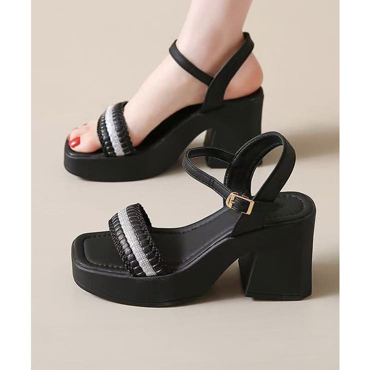 ブラック | レディース コンフォート チャンキーヒール | SUNSHINE CLOSET