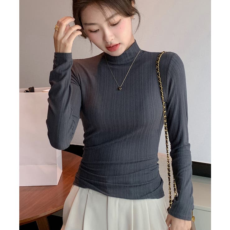 チャコールグレー | 無地インナー レディース カットソー | Miniministore