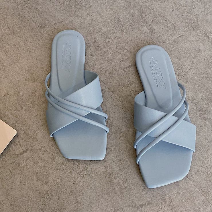 ブルー | フラットサンダル 美脚 スリッパ 夏 | SUNSHINE CLOSET