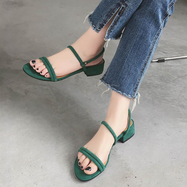 ストラップサンダル 2way 美脚 韓国[品番：II000010401