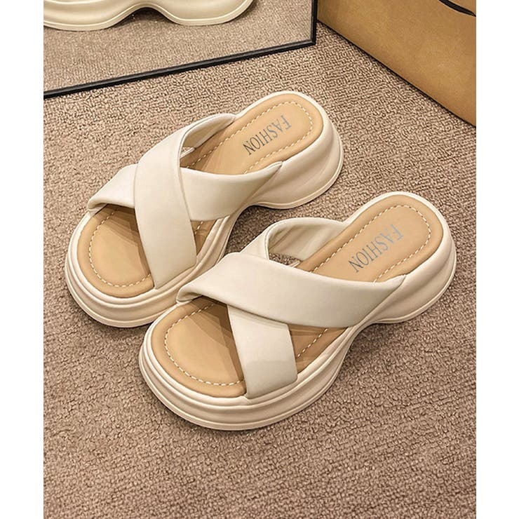 アイボリー | 厚底サンダル レディース スリッパ | SUNSHINE CLOSET