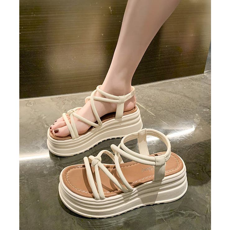 アイボリー | 厚底 ストラップサンダル 美脚 夏靴 | SUNSHINE CLOSET