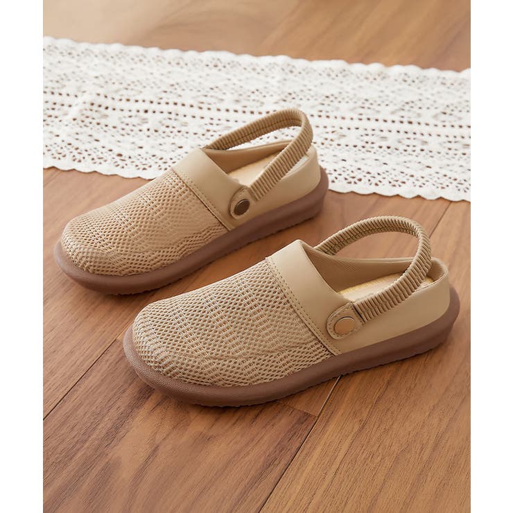 ベージュ | サボサンダル レディース メッシュ 夏 | Miniministore