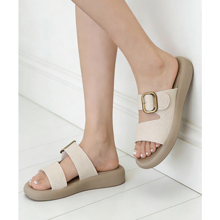 ライトベージュ | ミュールサンダル 厚底サンダル 美脚夏靴 | Miniministore