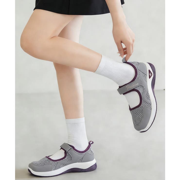 グレー | スニーカー 軽量 通気性 コンフォート靴 | Miniministore