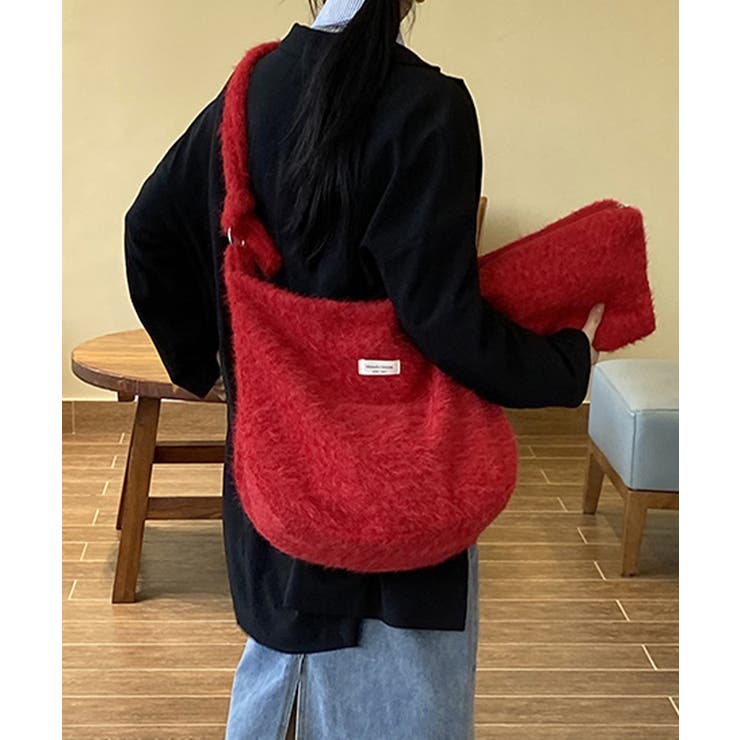 レッド | 斜めがけバッグ レディース ポーチ付き | Miniministore