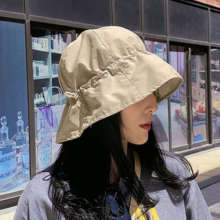 ファッションなデザイン レディース 帽子 ハット 韓国 UV対策 日除け キャンプ ブラック
